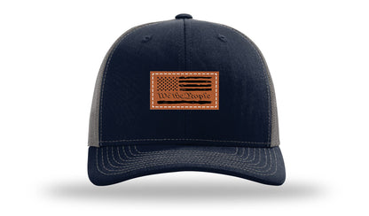 We The People Flag Leather Patch Richardson 112 Hat