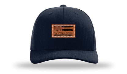 We The People Flag Leather Patch Richardson 112 Hat