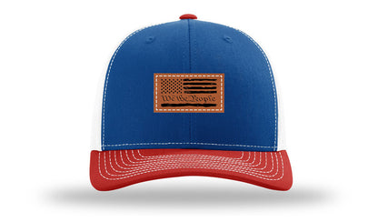 We The People Flag Leather Patch Richardson 112 Hat