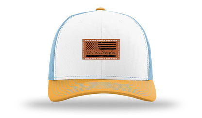 We The People Flag Leather Patch Richardson 112 Hat