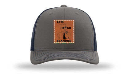 Let's Go Brandon Ice Cream Leather Patch Richardson 112 Hat