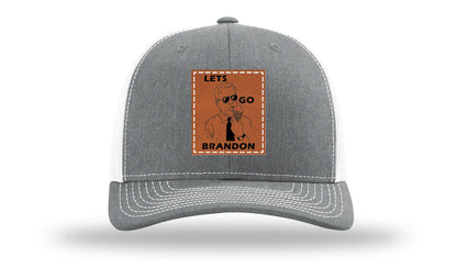 Let's Go Brandon Ice Cream Leather Patch Richardson 112 Hat