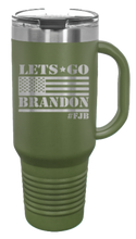 Load image into Gallery viewer, Let&#39;s Go Brandon Flag 40oz Handle Mug Laser Engraved
