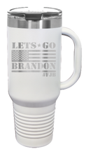 Load image into Gallery viewer, Let&#39;s Go Brandon Flag 40oz Handle Mug Laser Engraved
