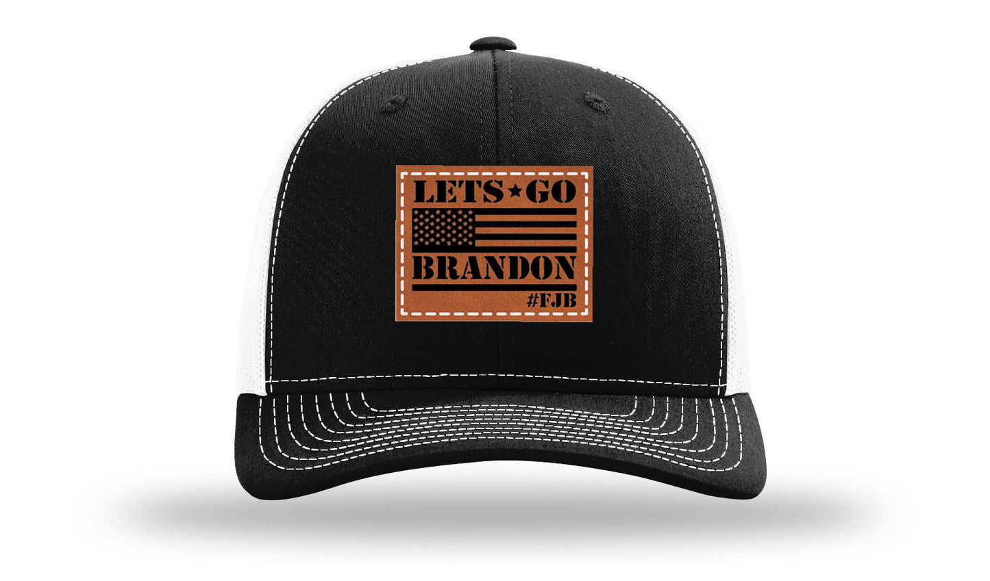 Let's Go Brandon #FJB Leather Patch Richardson 112 Hat