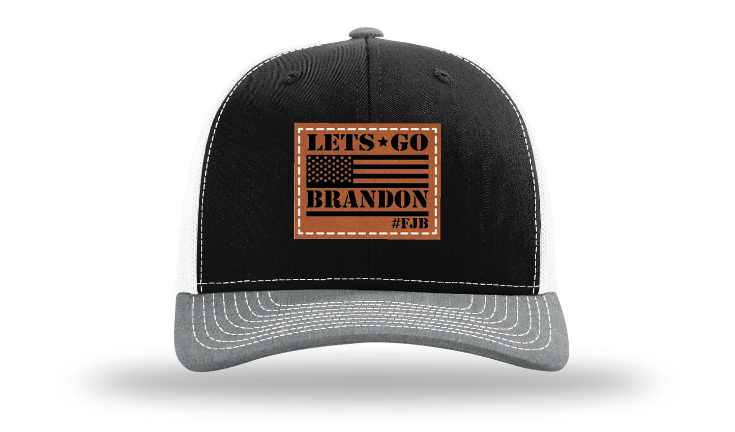 Let's Go Brandon #FJB Leather Patch Richardson 112 Hat