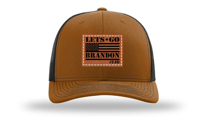Let's Go Brandon #FJB Leather Patch Richardson 112 Hat