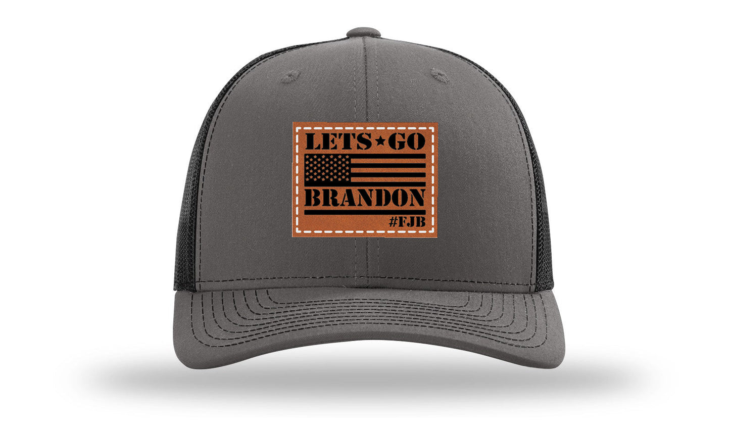 Let's Go Brandon #FJB Leather Patch Richardson 112 Hat