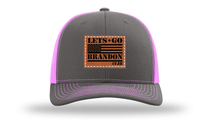 Let's Go Brandon #FJB Leather Patch Richardson 112 Hat