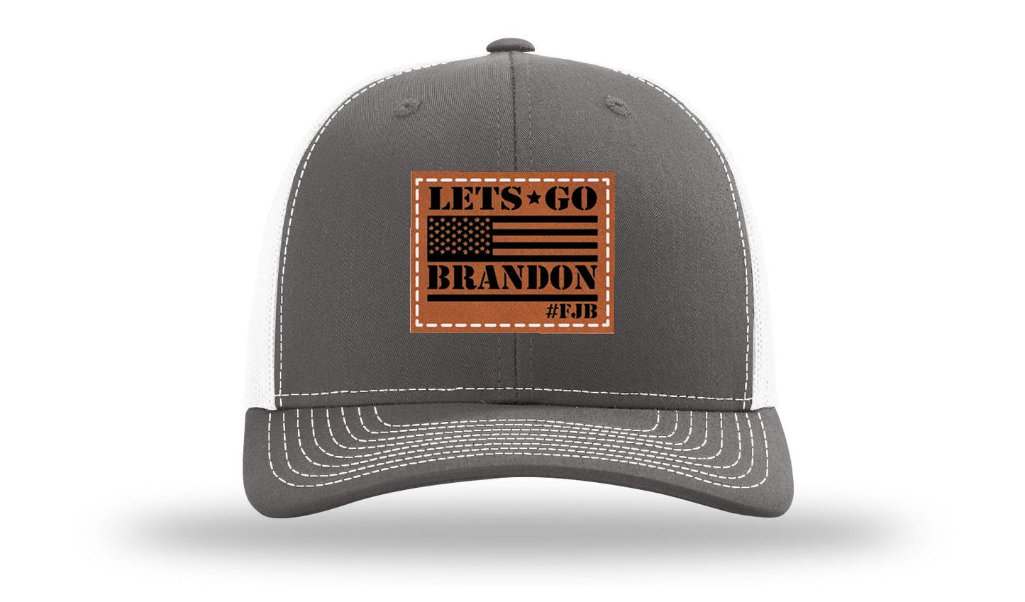 Let's Go Brandon #FJB Leather Patch Richardson 112 Hat