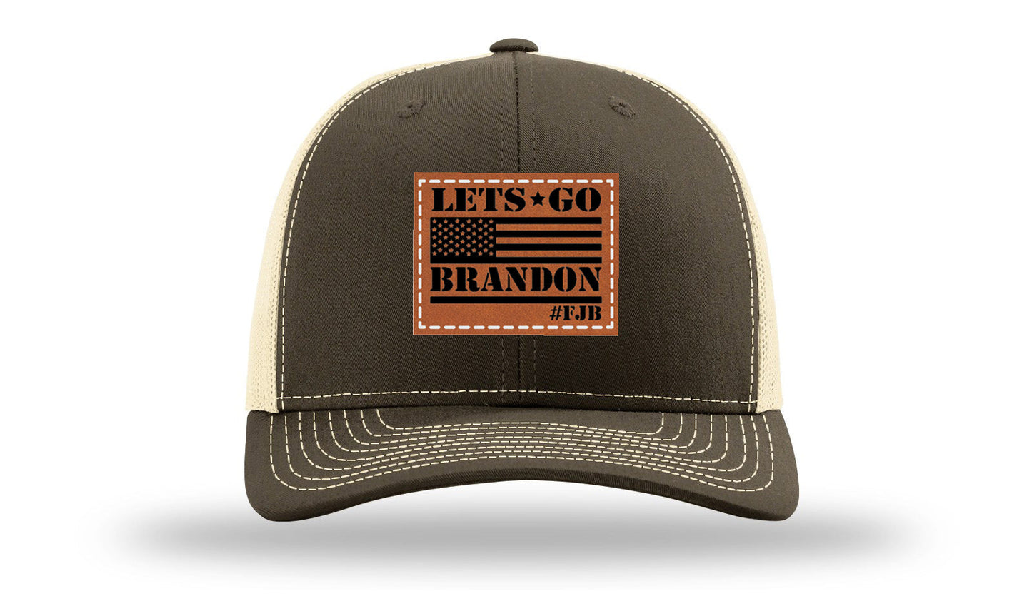 Let's Go Brandon #FJB Leather Patch Richardson 112 Hat