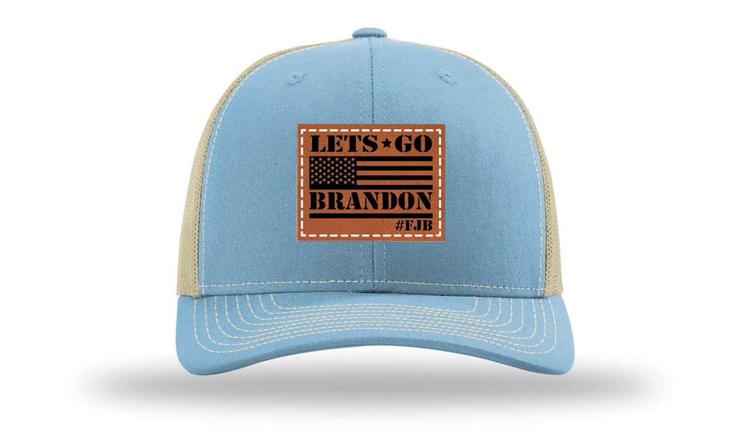 Let's Go Brandon #FJB Leather Patch Richardson 112 Hat