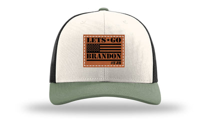 Let's Go Brandon #FJB Leather Patch Richardson 112 Hat
