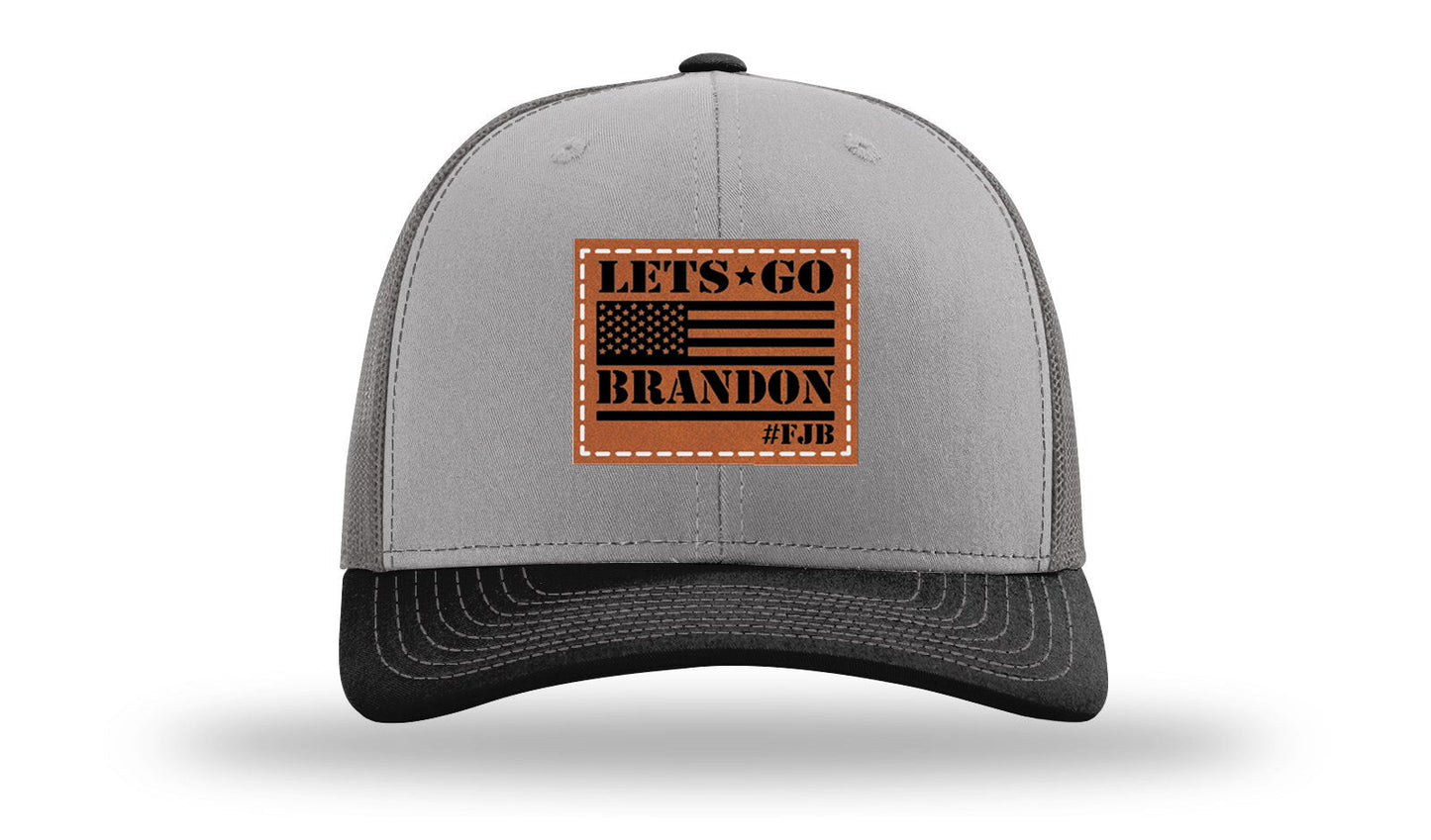 Let's Go Brandon #FJB Leather Patch Richardson 112 Hat