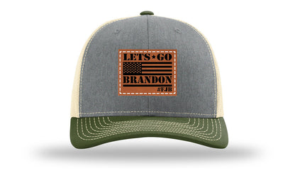 Let's Go Brandon #FJB Leather Patch Richardson 112 Hat