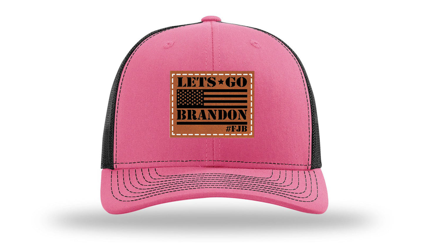 Let's Go Brandon #FJB Leather Patch Richardson 112 Hat