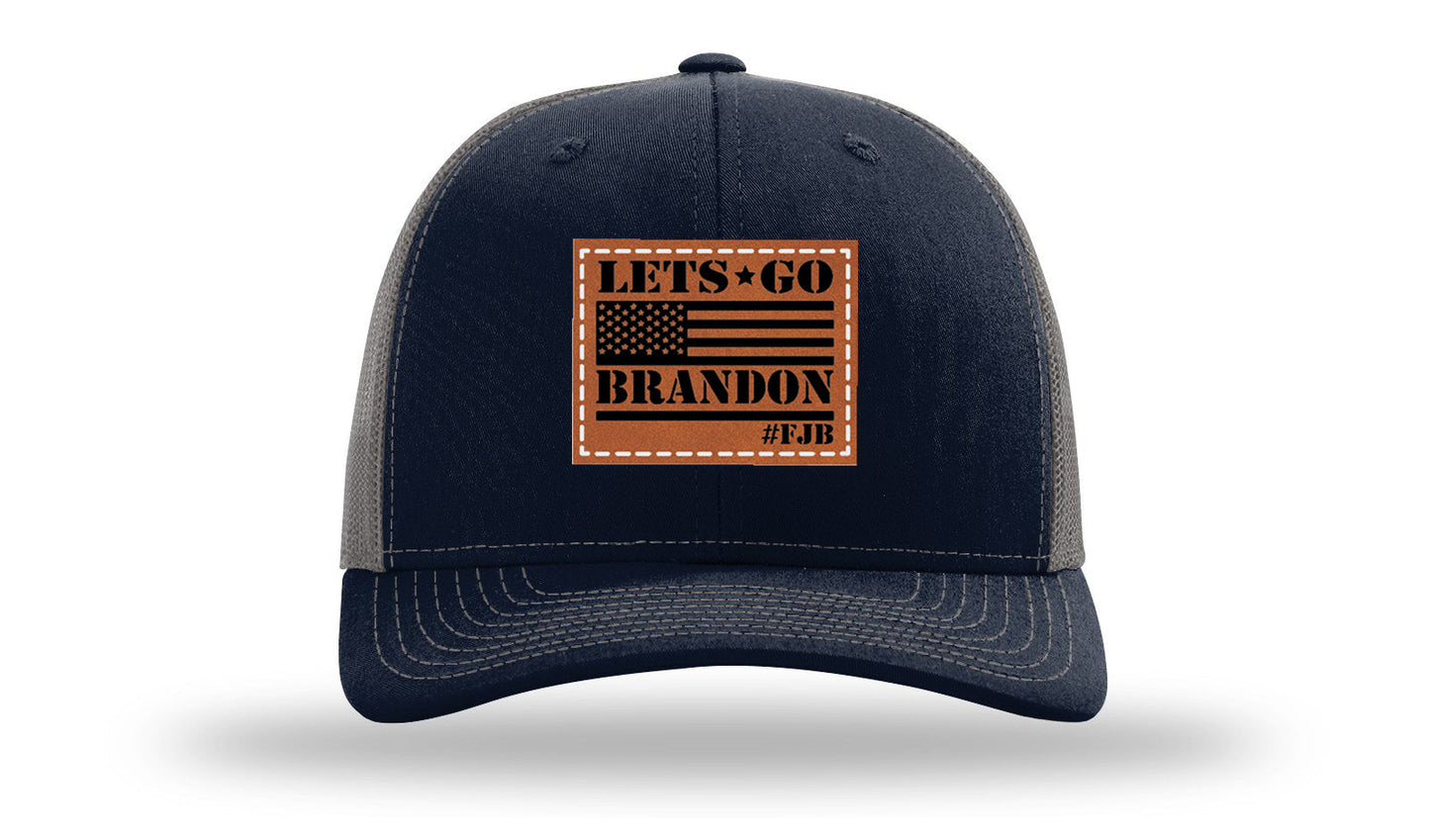 Let's Go Brandon #FJB Leather Patch Richardson 112 Hat
