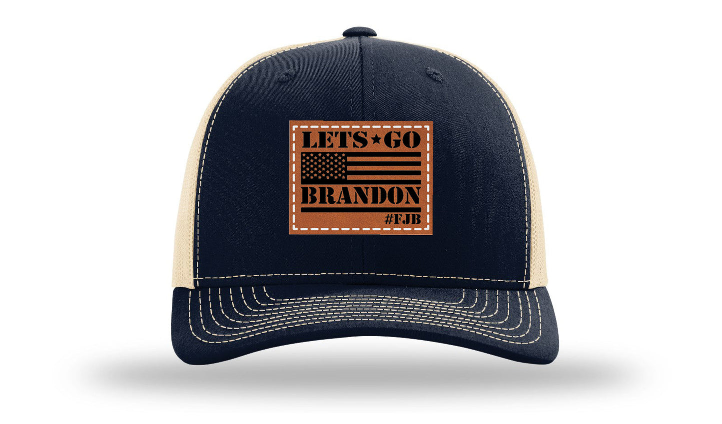 Let's Go Brandon #FJB Leather Patch Richardson 112 Hat