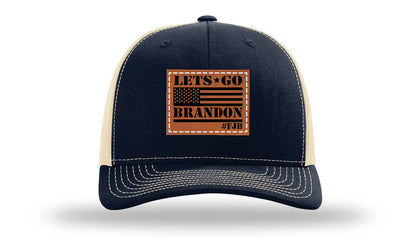 Let's Go Brandon #FJB Leather Patch Richardson 112 Hat
