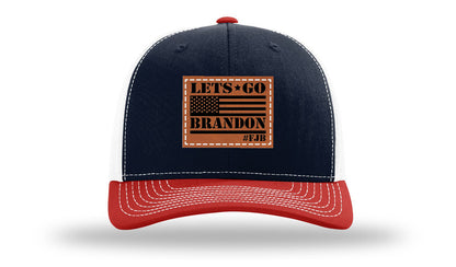 Let's Go Brandon #FJB Leather Patch Richardson 112 Hat