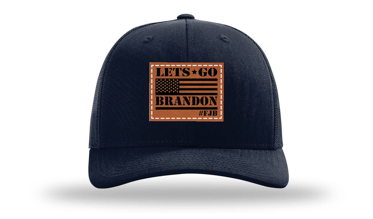 Let's Go Brandon #FJB Leather Patch Richardson 112 Hat