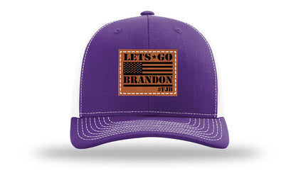 Let's Go Brandon #FJB Leather Patch Richardson 112 Hat