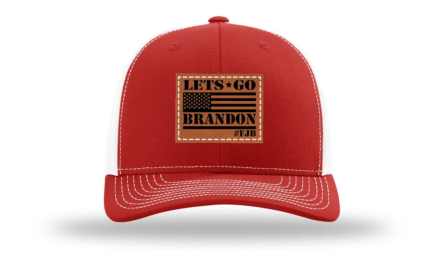 Let's Go Brandon #FJB Leather Patch Richardson 112 Hat