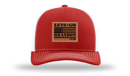 Let's Go Brandon #FJB Leather Patch Richardson 112 Hat