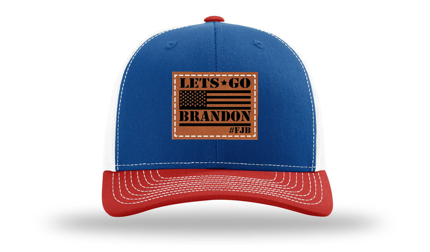 Let's Go Brandon #FJB Leather Patch Richardson 112 Hat