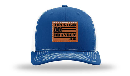 Let's Go Brandon #FJB Leather Patch Richardson 112 Hat