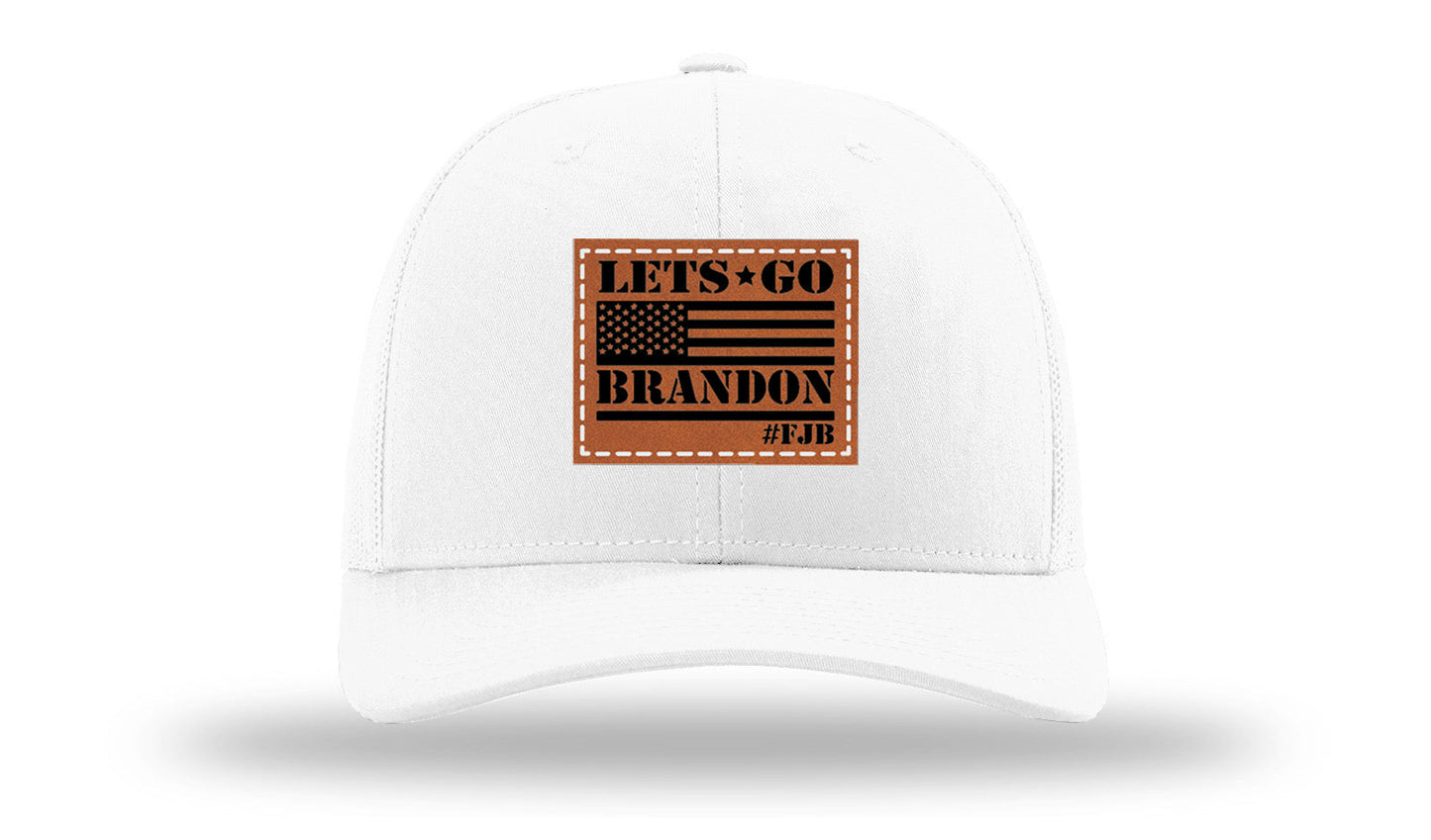Let's Go Brandon #FJB Leather Patch Richardson 112 Hat