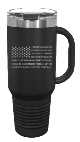 Pledge Flag 40oz Handle Mug Laser Engraved