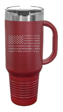 Load image into Gallery viewer, Pledge Flag 40oz Handle Mug Laser Engraved
