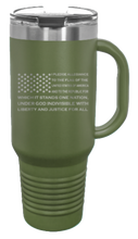 Load image into Gallery viewer, Pledge Flag 40oz Handle Mug Laser Engraved
