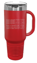 Load image into Gallery viewer, Pledge Flag 40oz Handle Mug Laser Engraved
