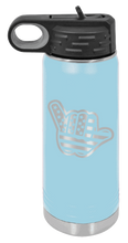 Load image into Gallery viewer, Shaka American Flag Laser Engraved Water Bottle (Etched)
