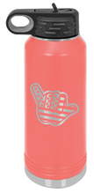 Load image into Gallery viewer, Shaka American Flag Laser Engraved Water Bottle (Etched)
