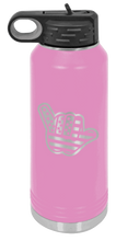 Load image into Gallery viewer, Shaka American Flag Laser Engraved Water Bottle (Etched)
