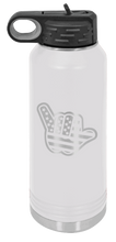 Load image into Gallery viewer, Shaka American Flag Laser Engraved Water Bottle (Etched)
