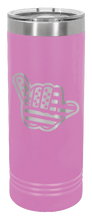 Load image into Gallery viewer, Shaka American Flag Laser Engraved Skinny Tumbler (Etched)
