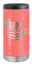 Load image into Gallery viewer, Shaka American Flag Laser Engraved Slim Can Insulated Koosie
