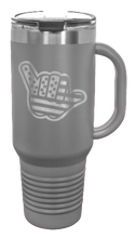 Load image into Gallery viewer, Shaka American Flag 40oz Handle Mug Laser Engraved
