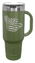 Load image into Gallery viewer, Shaka American Flag 40oz Handle Mug Laser Engraved
