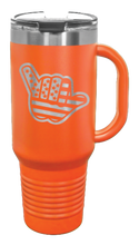 Load image into Gallery viewer, Shaka American Flag 40oz Handle Mug Laser Engraved
