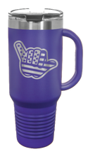 Load image into Gallery viewer, Shaka American Flag 40oz Handle Mug Laser Engraved
