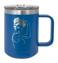 Load image into Gallery viewer, Freedom Girl Laser Engraved Mug (Etched)
