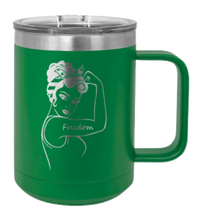 Load image into Gallery viewer, Freedom Girl Laser Engraved Mug (Etched)
