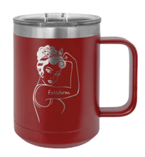 Load image into Gallery viewer, Freedom Girl Laser Engraved Mug (Etched)
