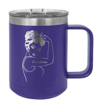 Load image into Gallery viewer, Freedom Girl Laser Engraved Mug (Etched)
