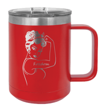 Load image into Gallery viewer, Freedom Girl Laser Engraved Mug (Etched)
